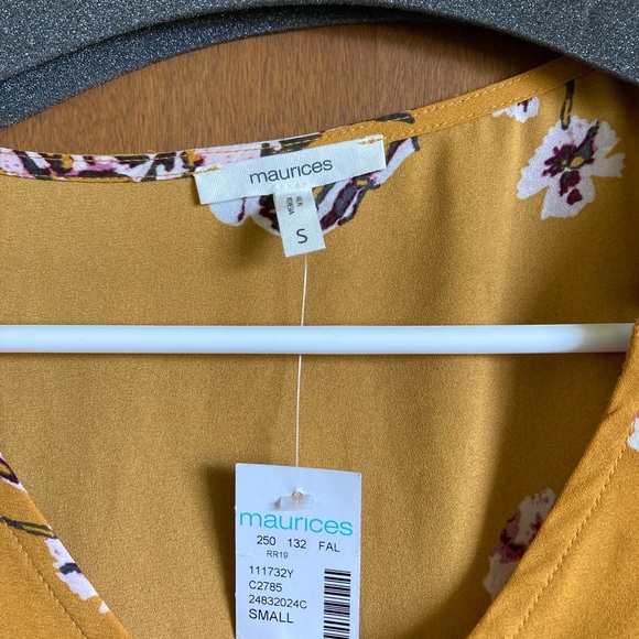 Maurices butterscotch and floral Blouse - Picture 2 of 7